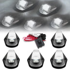 5Pcs Chrome LED Cab Roof Running Lights for F-Series Pickup (1980–1996)