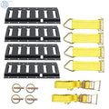 Set of 14 Black E Track Tie Down Rails for Secure Cargo (Powder Coated)