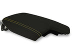 Console Armrest Cover for Subaru Crosstrek (2018–2020) Carbon Fiber Yellow Stitch