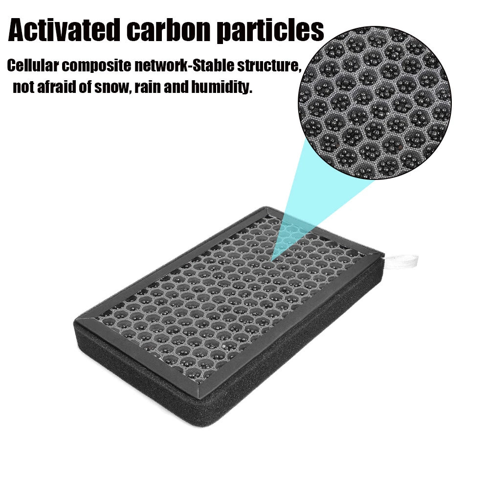 2 Pack Air Filter for Model 3/Y (2017–2024) HEPA Activated Carbon
