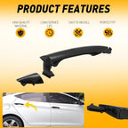 Rear Passenger Side Exterior Door Handle for Hyundai Elantra (2011–2016)