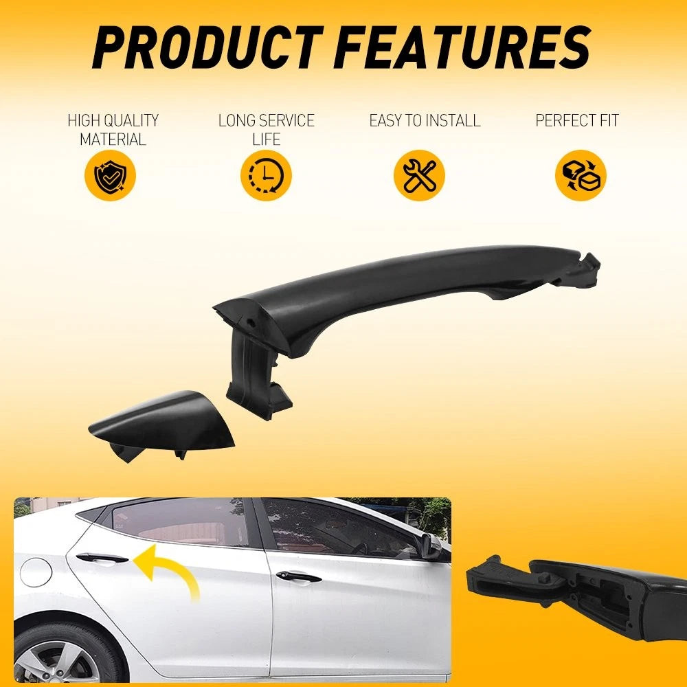 Rear Passenger Side Exterior Door Handle for Hyundai Elantra (2011–2016)