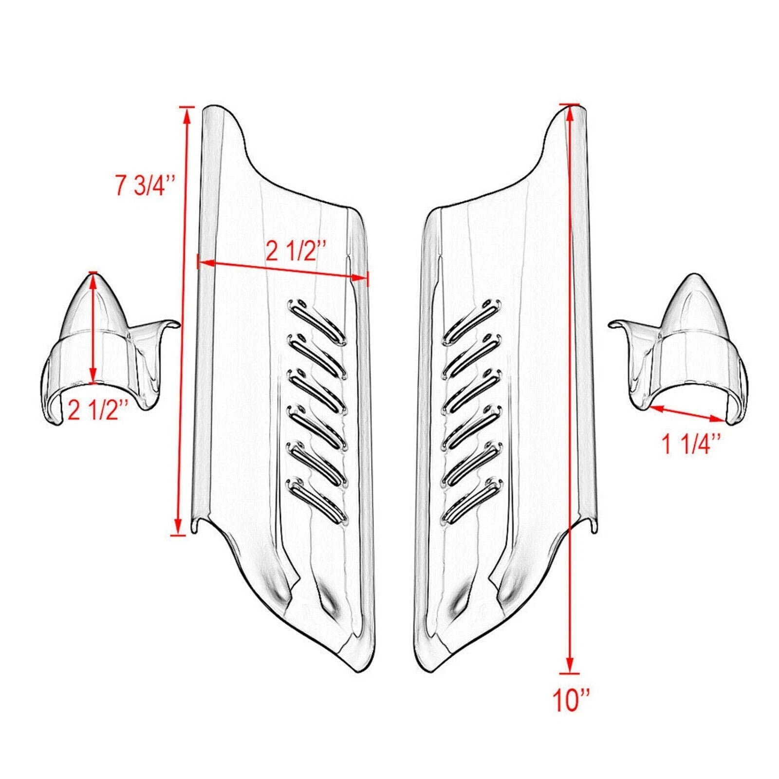 Fork Lower Leg Deflectors Shield Cover for Harley Touring Electra Glide FLHT (2000–2015)