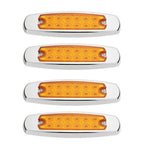 4 x Amber 12 LED Side Marker Lamps for Freightliner Truck Trailer Lights
