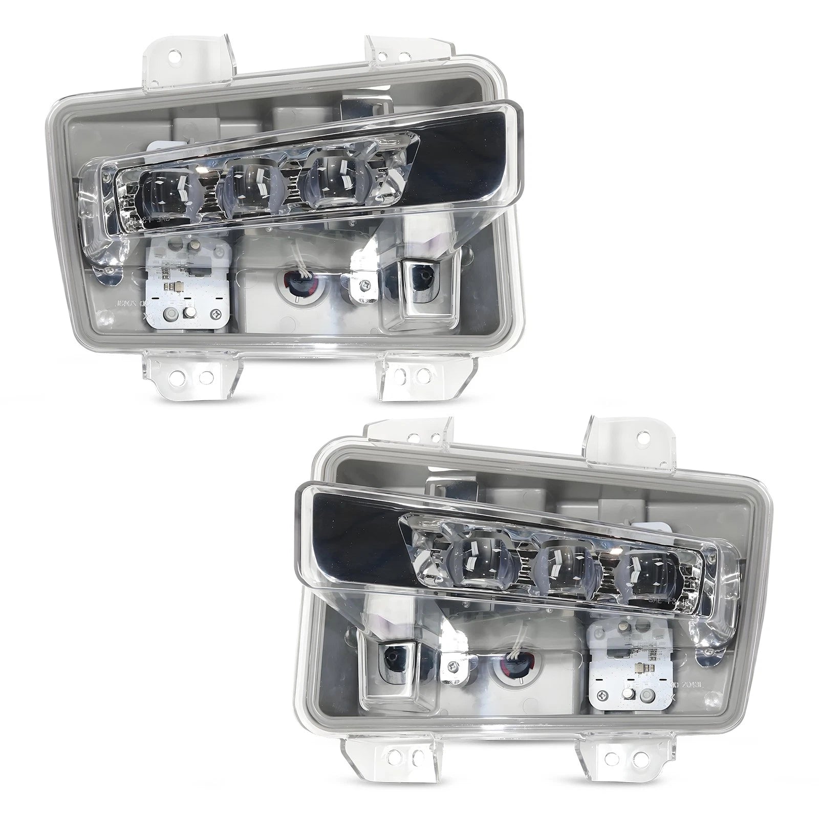 LED Fog Lights Pair for Ford Expedition (2015–2017) Chrome Right + Left