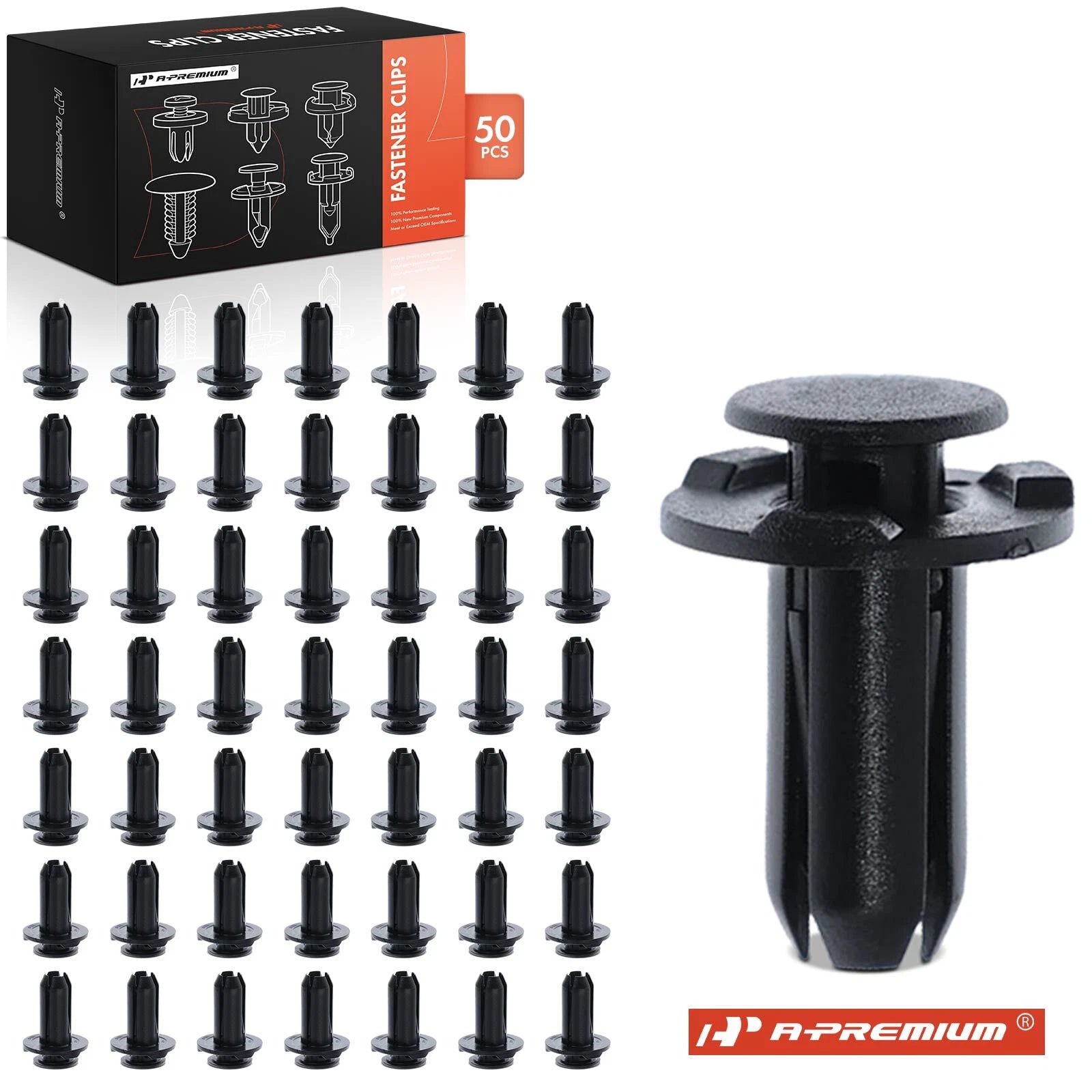 50Pcs 10mm Nylon Rocker Moulding Clips for Honda