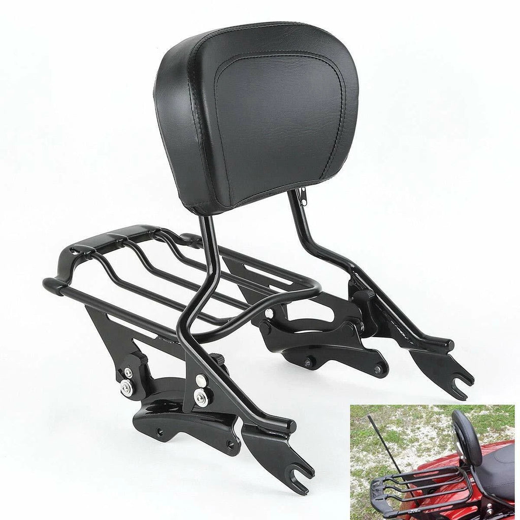 Sissy Bar Backrest Luggage Rack Docking Kit for Harley Touring Road Glide (2014–2023)