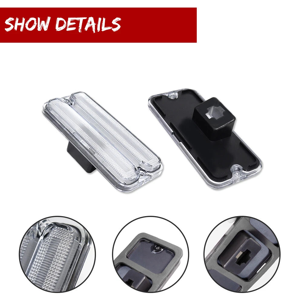 Clear Euro Style Side Marker Lights for Chevy GMC Truck (1968–1972)
