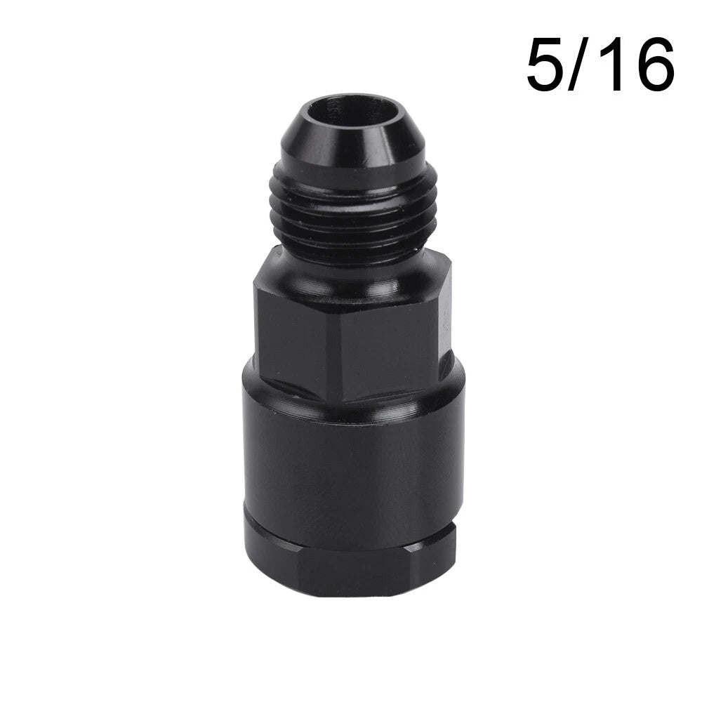 6AN AN6 Fuel Adapter Fitting to 5/16 Quick Connect Male LS EFI (Black)