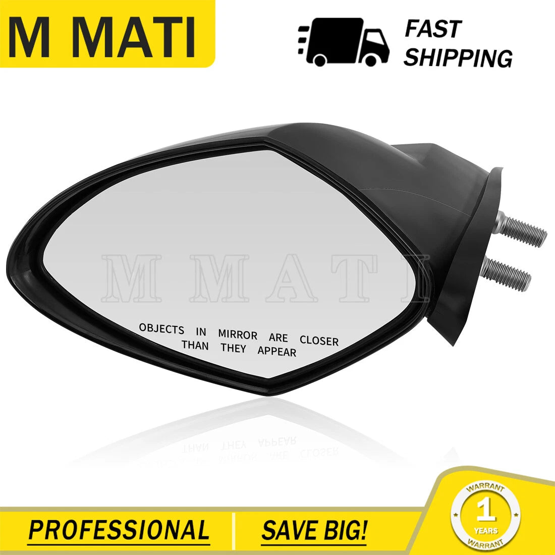 Left Hand Mirror F2C-U596B-00-00 for Yamaha WaveRunner FZR FZS (2009–2016)