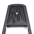 Black Flame Backrest Sissy Bar with Leather Pad for Harley Sportster (883-1200)