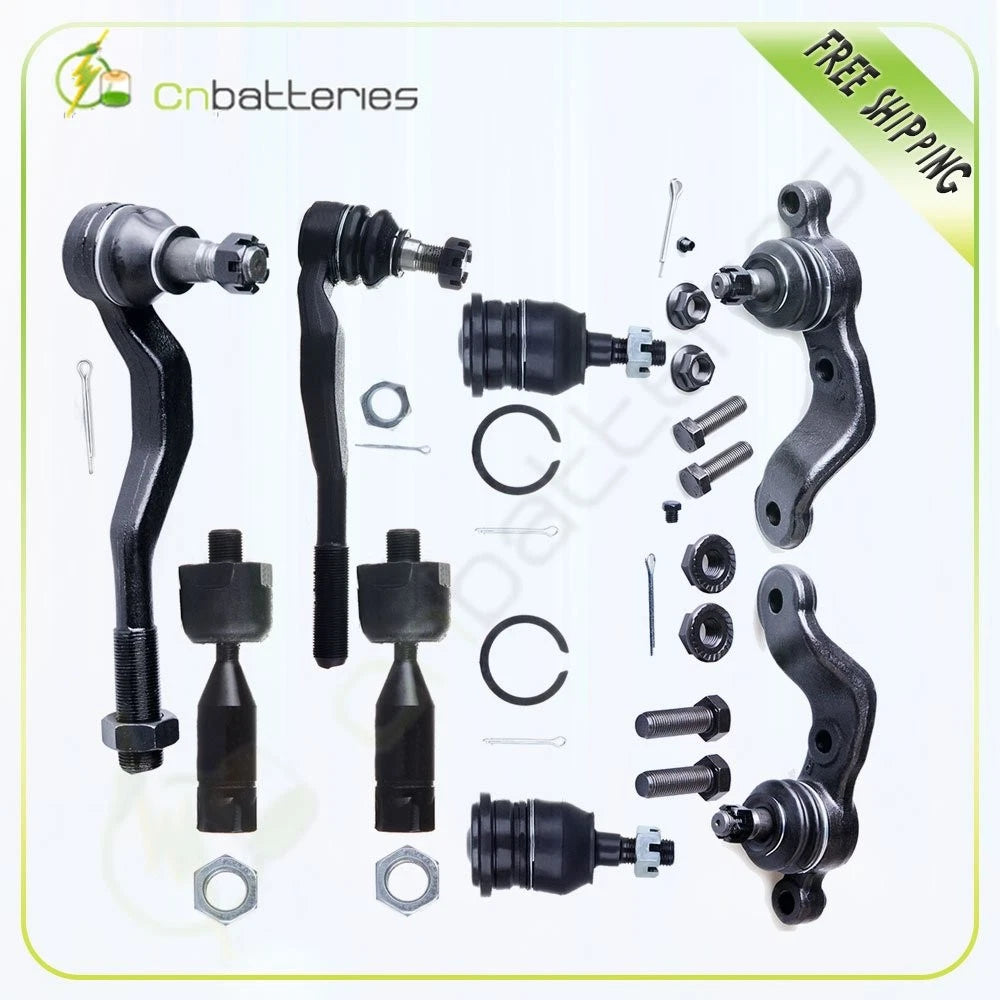 Set of 4 Suspension Front Ball Joints & Tie Rod Ends for Toyota Tacoma (2005–2023)