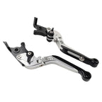 Extendable Brake Clutch Levers for Suzuki GSXR600 GSXR750 GSXR1000 (2011–2021) Silver