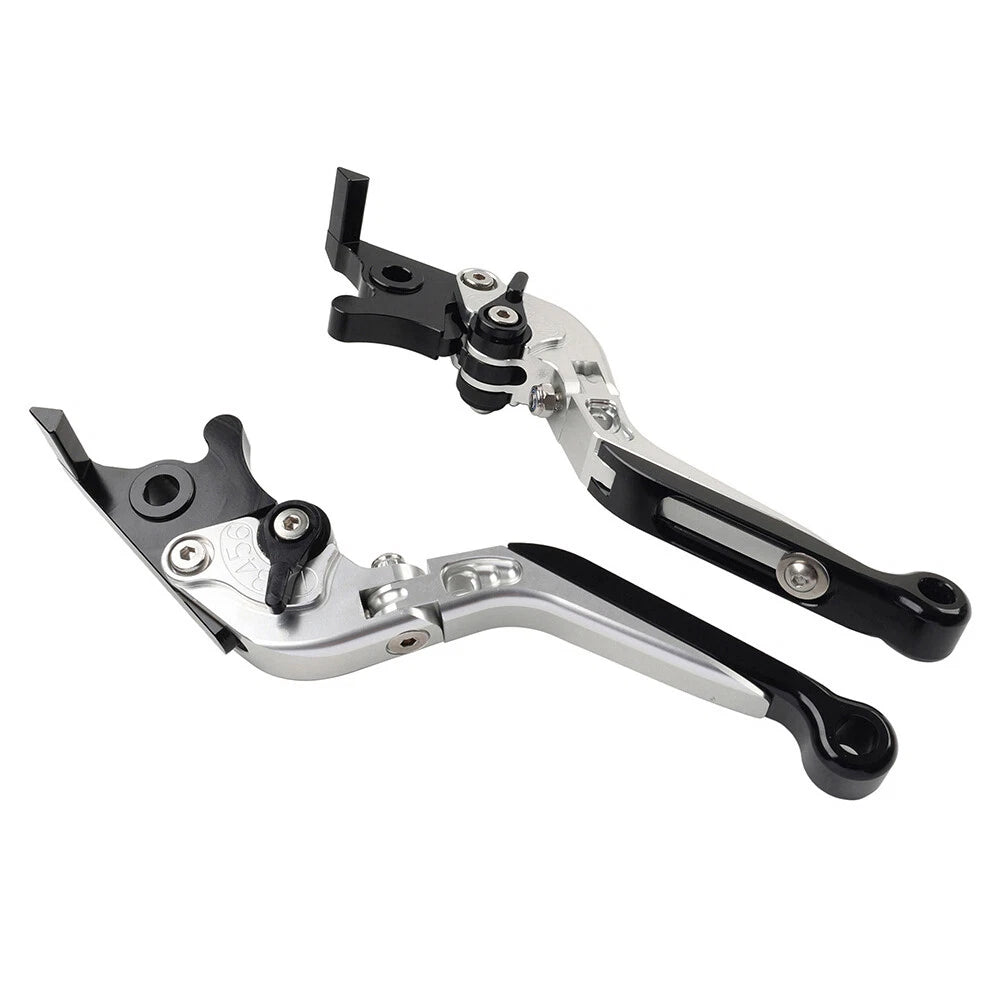 Extendable Brake Clutch Levers for Suzuki GSXR600 GSXR750 GSXR1000 (2011–2021) Silver