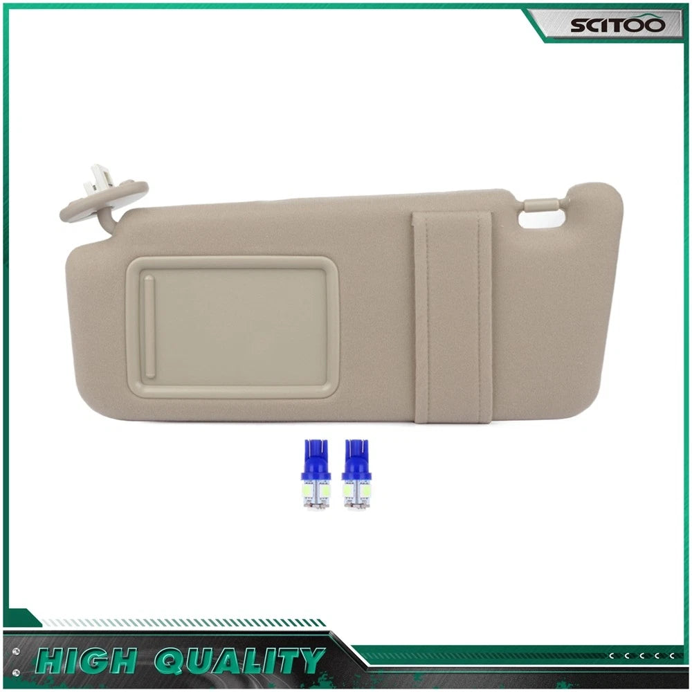 Tan Beige Sun Visor for Toyota Venza (2009–2016) + License Plate Light