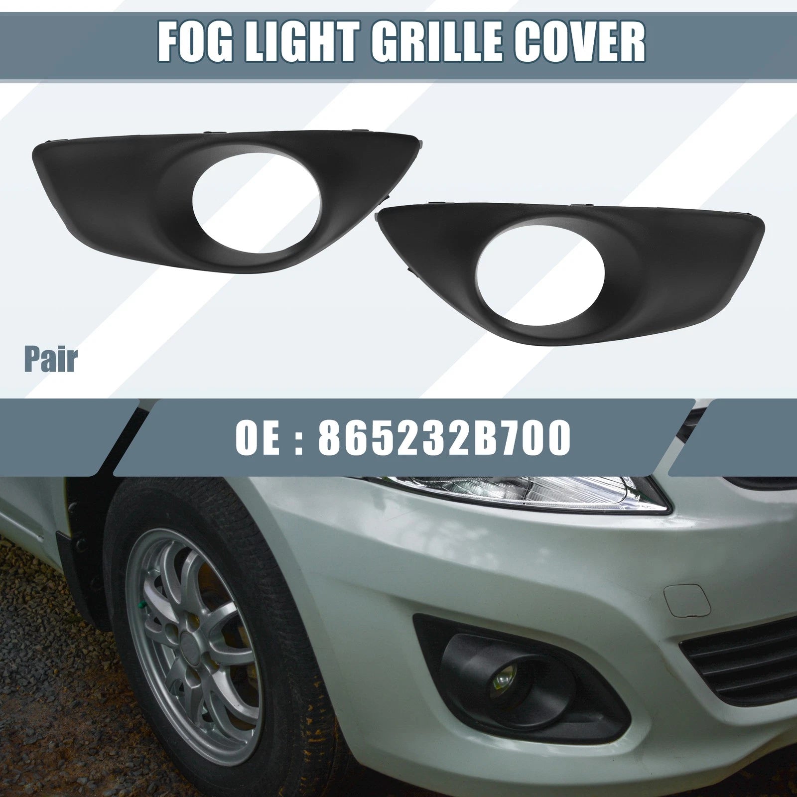 Fog Light Grille Cover Set for Hyundai Santa Fe (2010–2012)