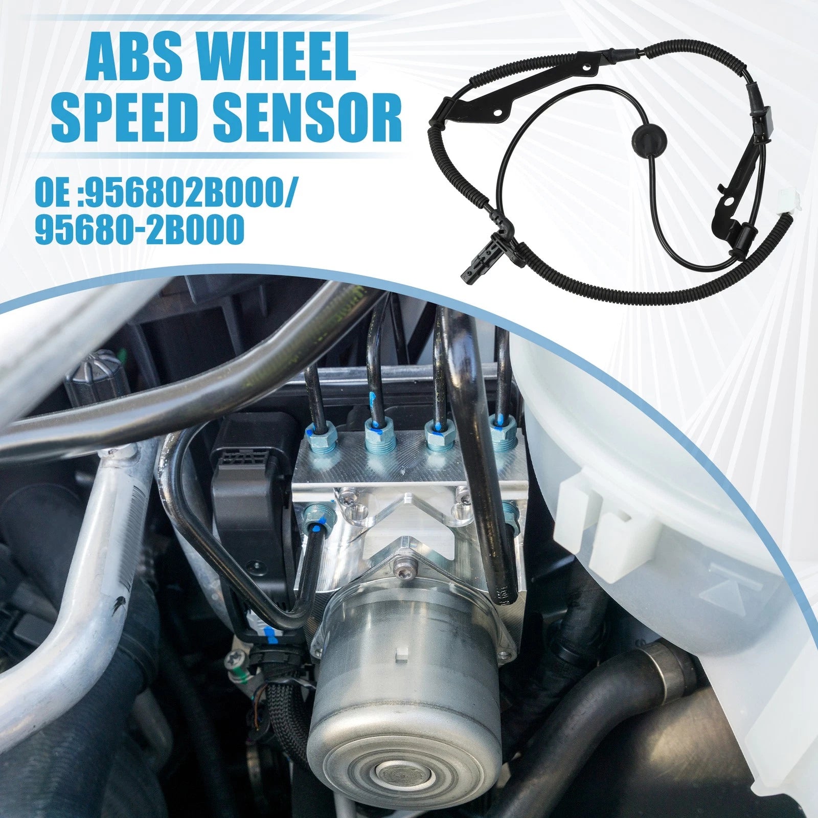 Rear Left ABS Wheel Speed Sensor No. 956802B000 for Hyundai Santa Fe (2007–2012)