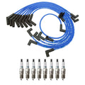 NGK 8mm Wire Set & Denso Iridium Spark Plug Kit for Mustang Mark VII (1984–1992)