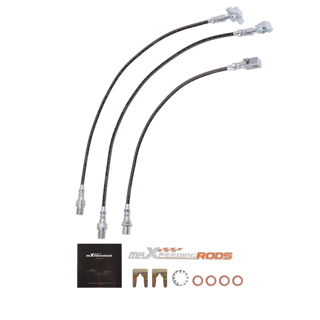 Front & Rear Brake Lines for Chevrolet C20 K20 Suburban (1971–1991) 4-6" Lift