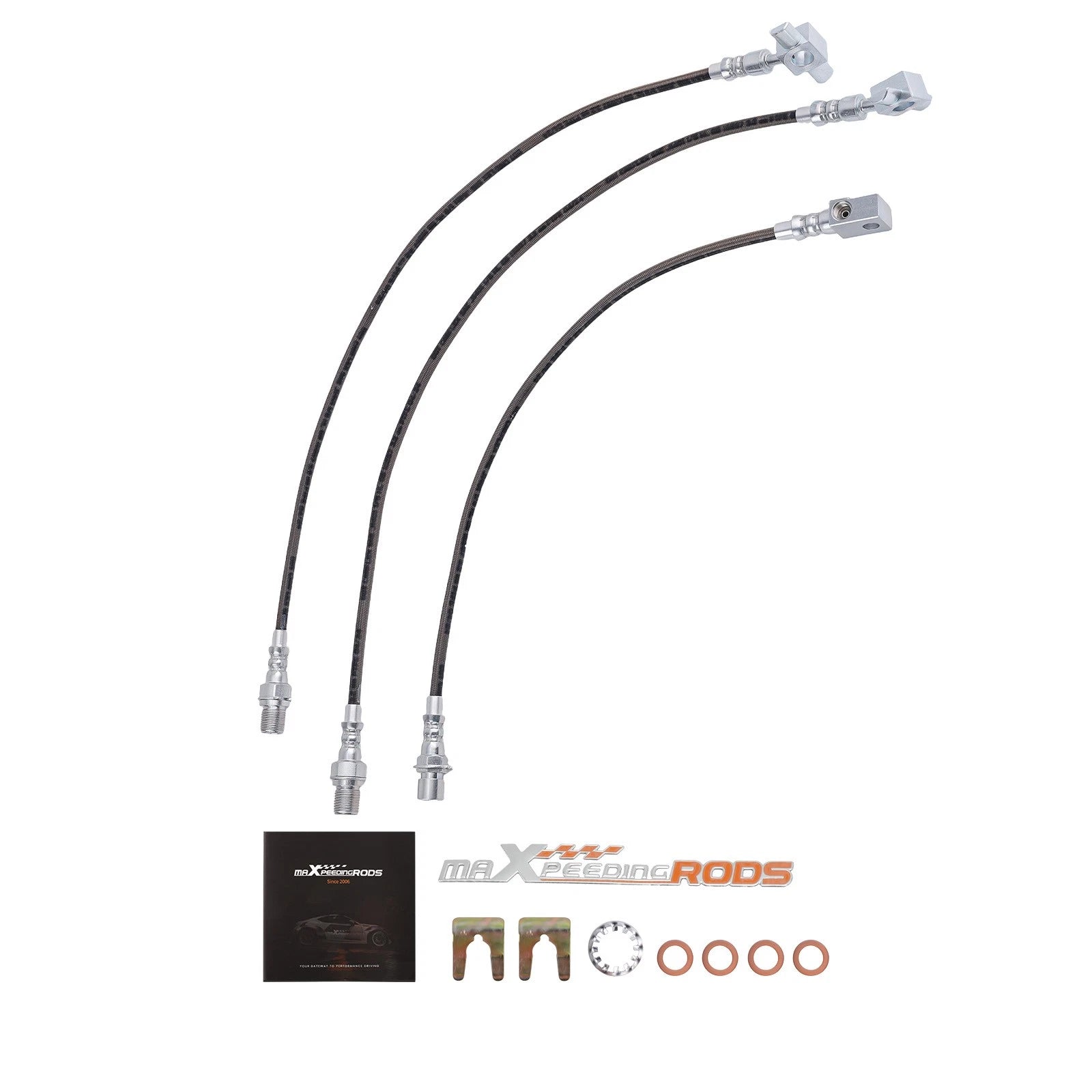 Front & Rear Brake Lines for Chevrolet C20 K20 Suburban (1971–1991) 4-6" Lift