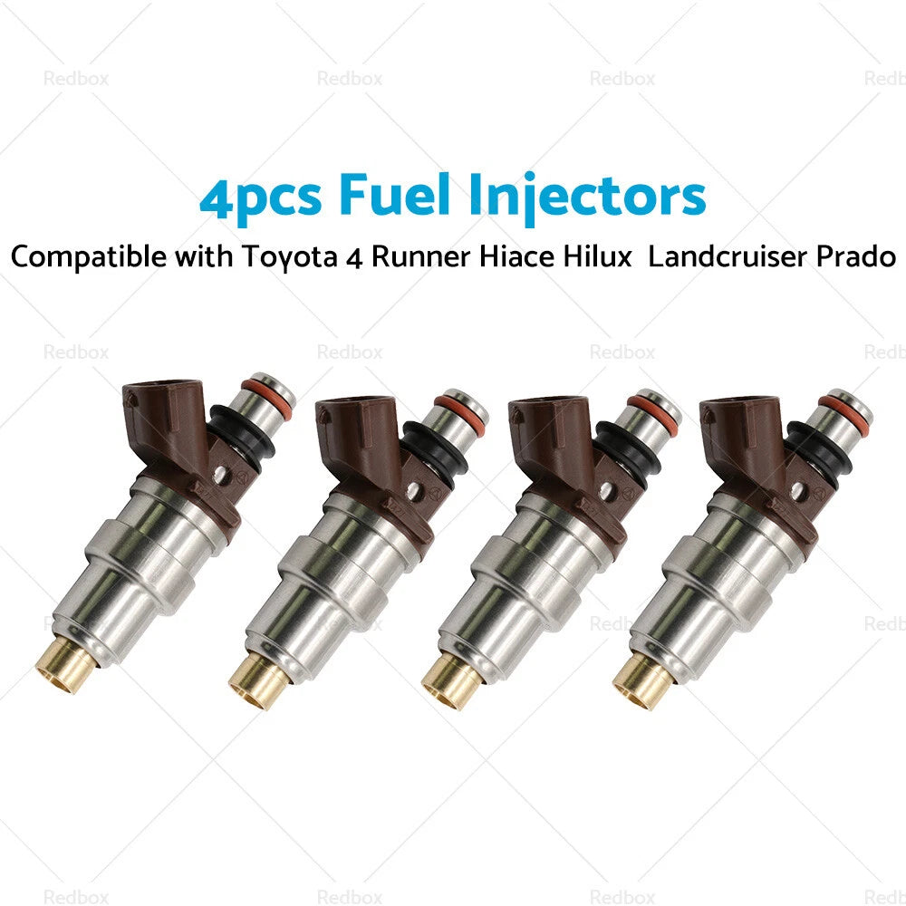 Set of 4 Fuel Injectors for Toyota Hilux RZN 3RZFE (1997–2005) 23250-75050