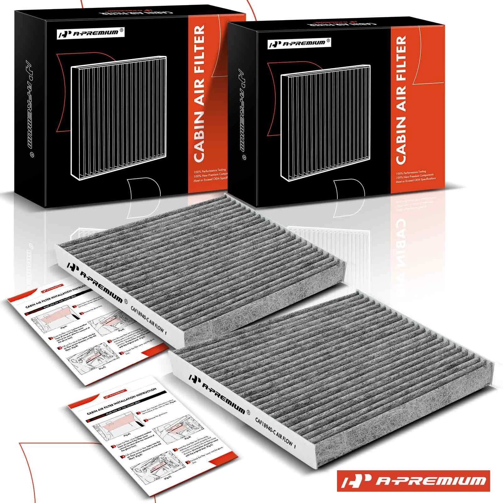 2X Activated Carbon Cabin Air Filter for BMW X3 X4 (2011–2018)