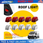 Roof Running Light Housings for Dodge RAM ProMaster (2014–2023) Clear Red 10-100
