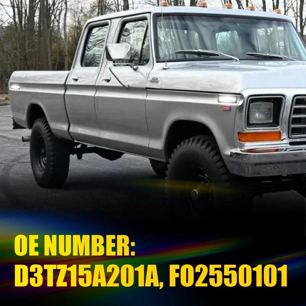 2Pcs Smoked Lens Side Marker Lights for Ford Bronco/F-Series/E-Series
