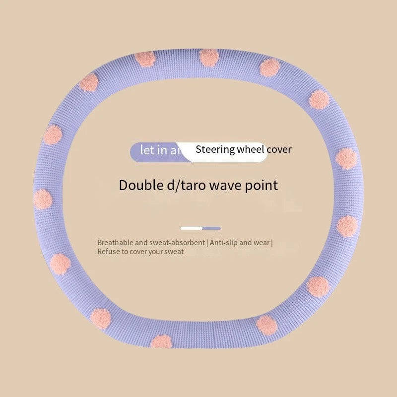 Steering Wheel Cover for General Fit (38cm) Non-Slip Breathable Fabric
