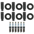 Set of 6 Denso Iridium Power Spark Plugs & Coil Boots for Mazda Tribute (2001–2007)