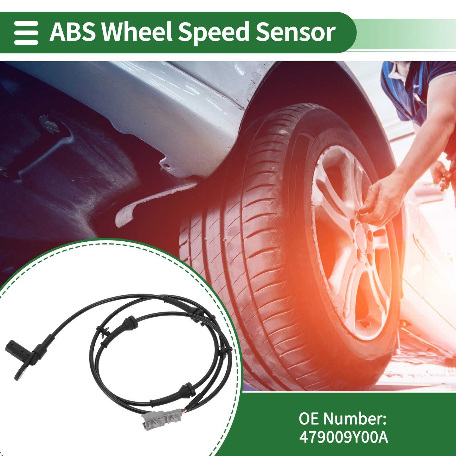 ABS Wheel Speed Sensor No. 479009Y00A for Nissan Teana I (2003–2008) Rear Right