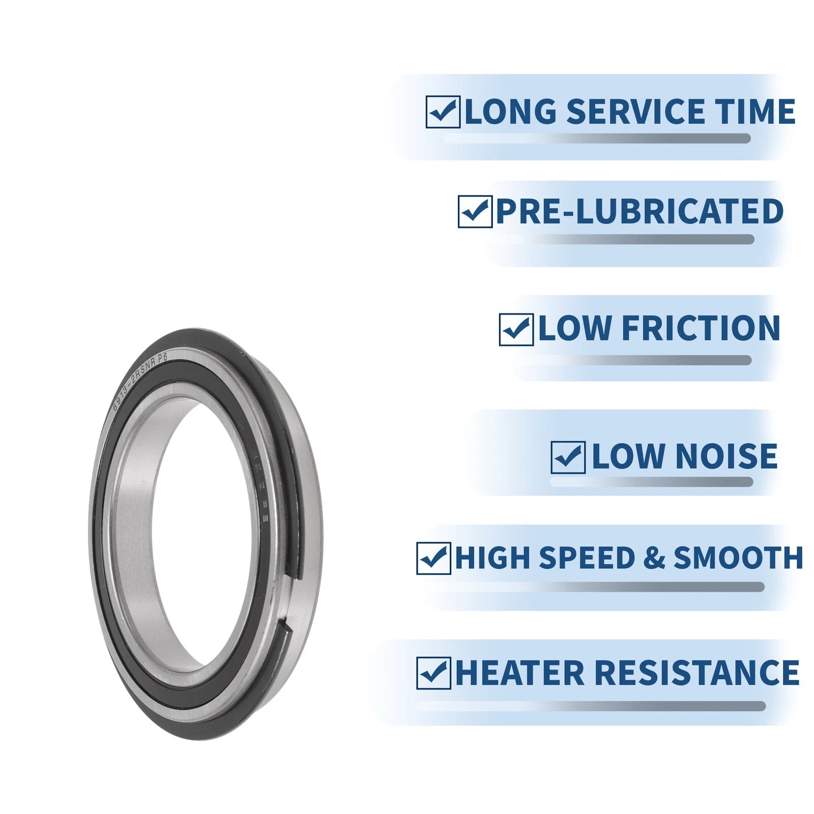 Deep Groove Ball Bearings 65x90x13mm for Scooter Skateboard (6913NR2RS)