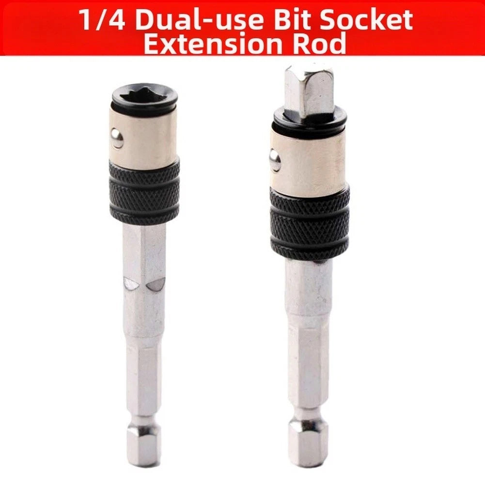 Drill Bit Extension Rod with 1/4 Hex Shank and Self Locking Grip