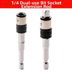 Drill Bit Extension Rod with 1/4 Hex Shank and Self Locking Grip