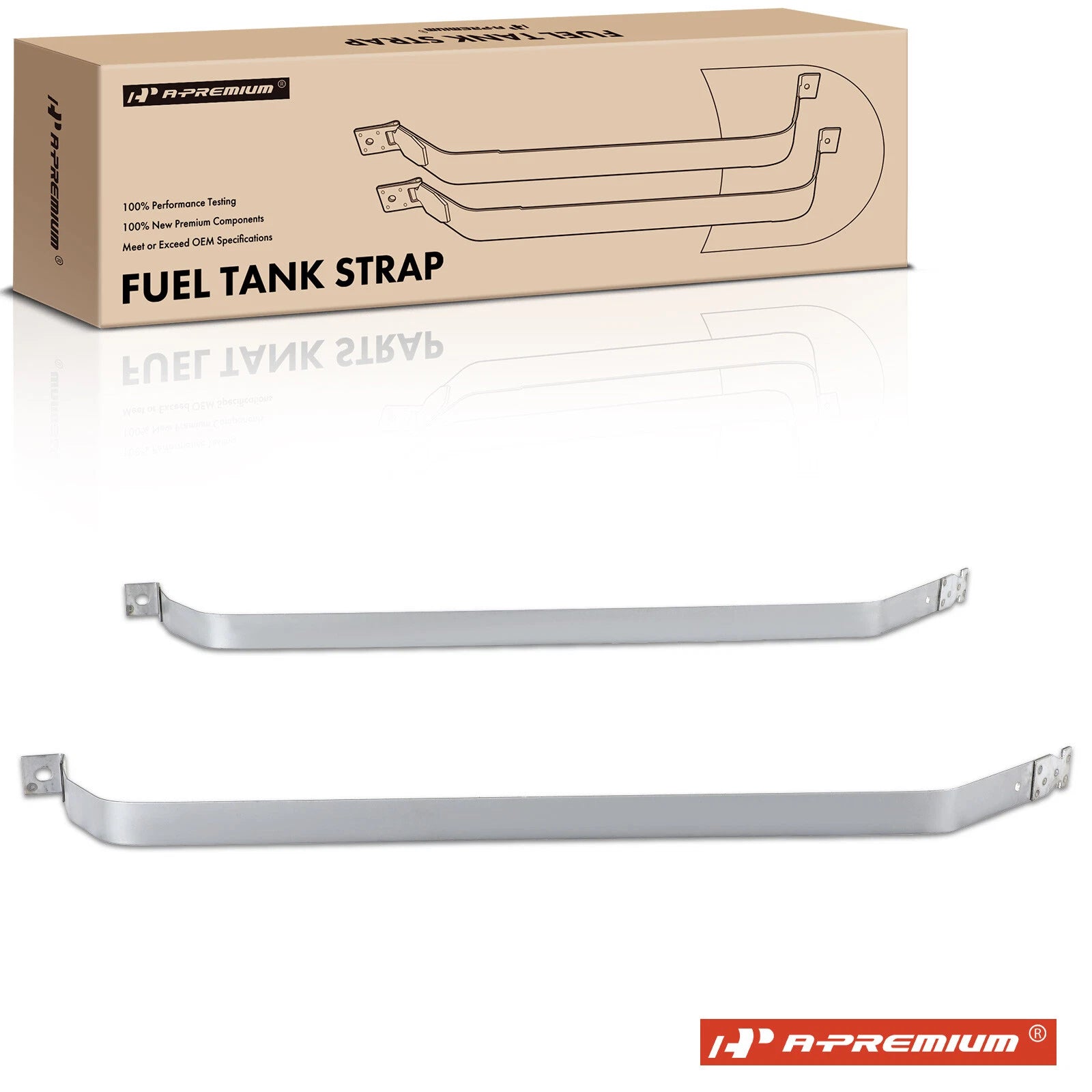 2X Steel Fuel Tank Straps for Ford Granada, Maverick (1975–1980)