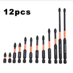 12pcs PH2 Screwdriver Bit Set for High Strength Operations
