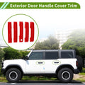 Set of 1 Exterior Door Handle Cover Trim for Ford Bronco (2021–2025) Red ABS