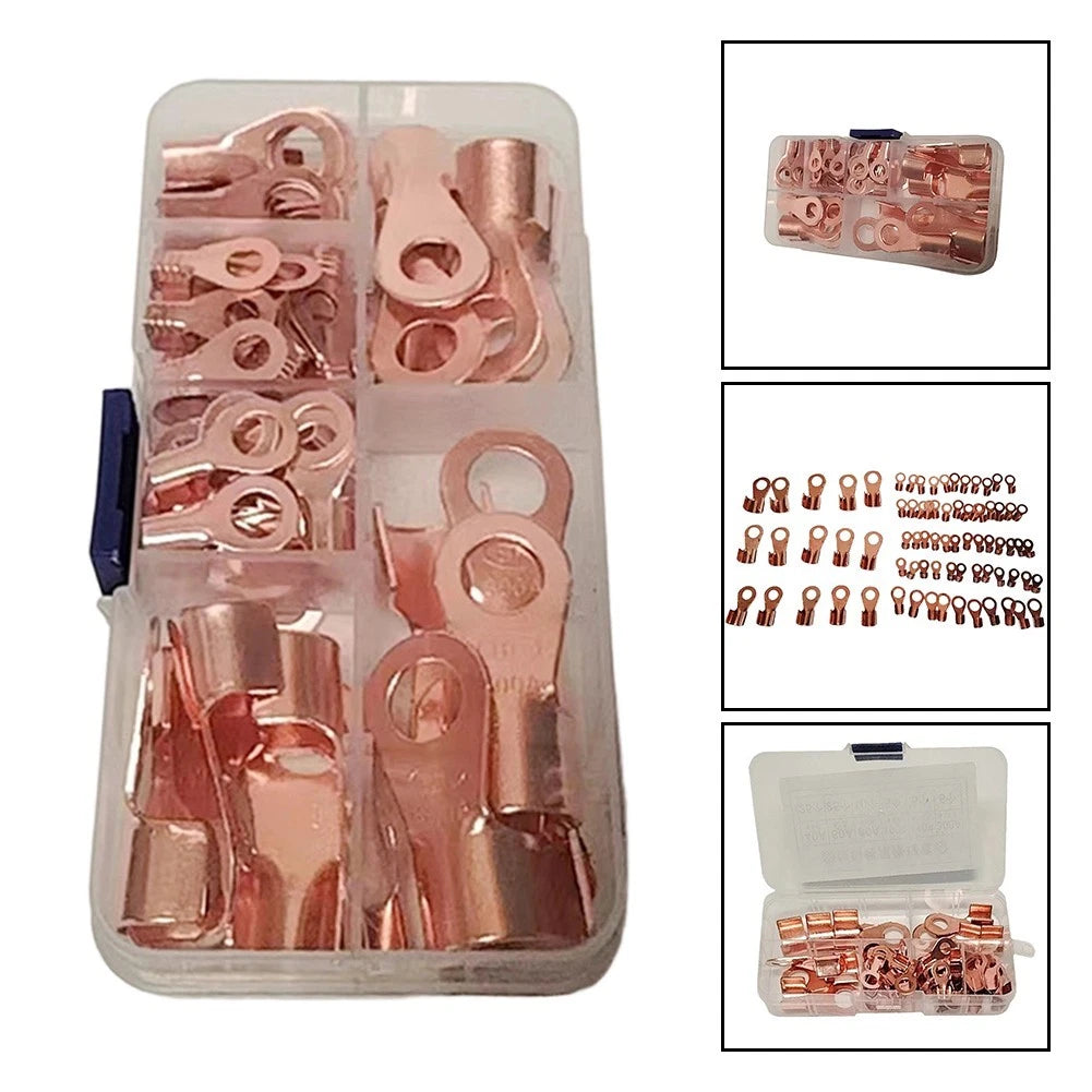 75PCS Copper Terminal Connectors for Battery Cable Splice (40-300 Amp)