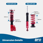 Coilovers Suspension Lowering Kit for Honda Civic (2006–2011)