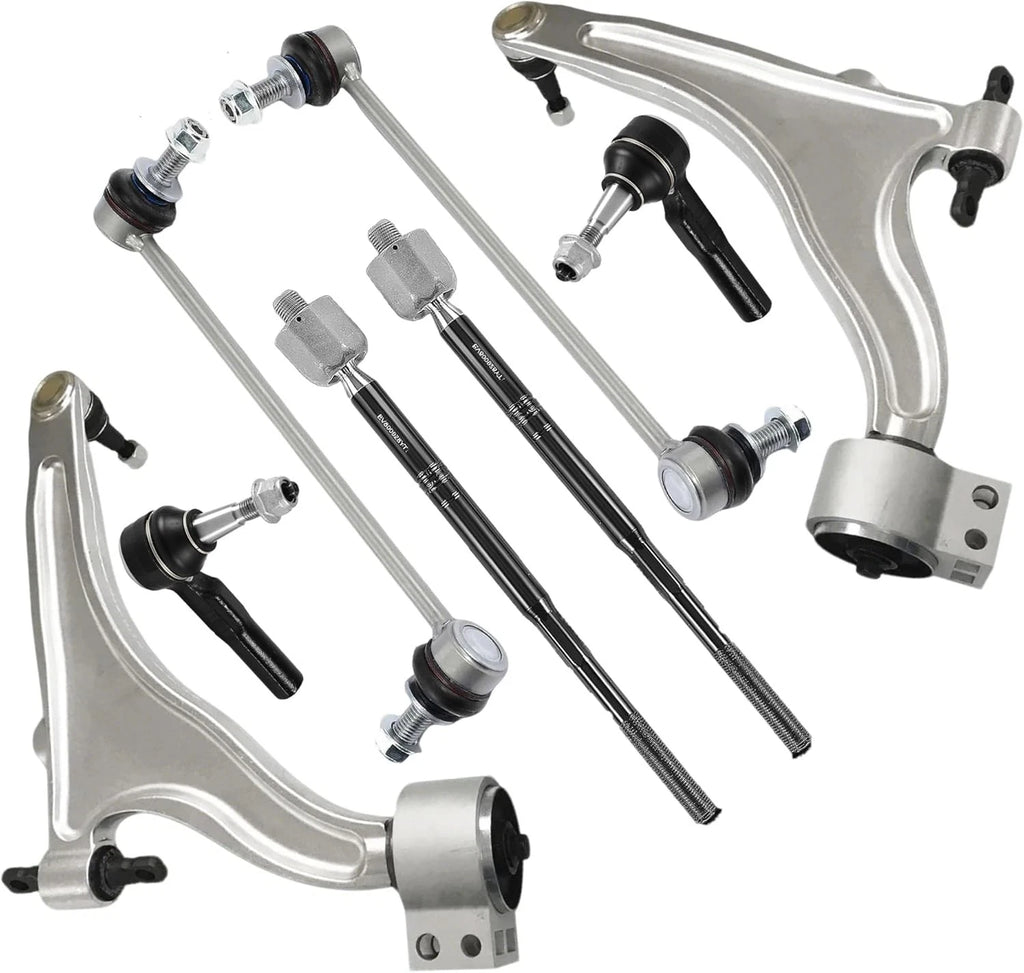 Set of 8 Control Arm Ball Joint Tie Rod Sway Bar Link for Cadillac SRX (2010–2016)