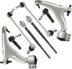 Set of 8 Control Arm Ball Joint Tie Rod Sway Bar Link for Cadillac SRX (2010–2016)