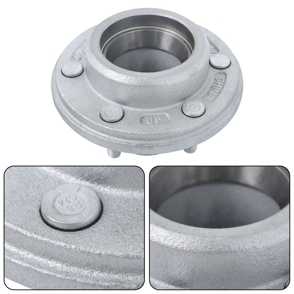 6 on 5.5" Galvanized Trailer Hub Kit for 5200-6000 lbs Spindle