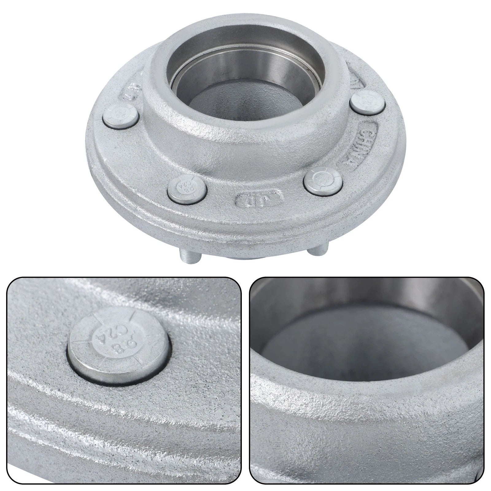 6 on 5.5" Galvanized Trailer Hub Kit for 5200-6000 lbs Spindle