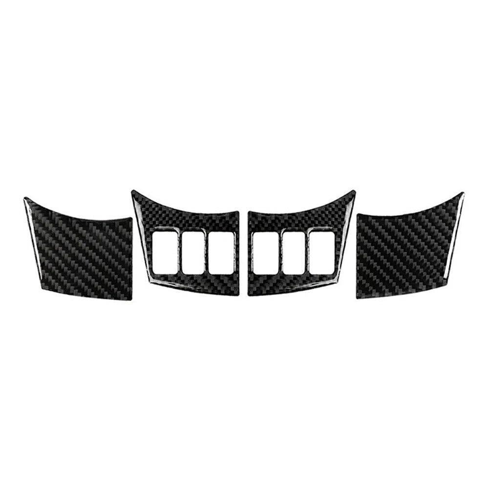 Set of 4 Interior Steering Wheel Panel Covers for Nissan 350Z (2006–2009) Carbon Fiber