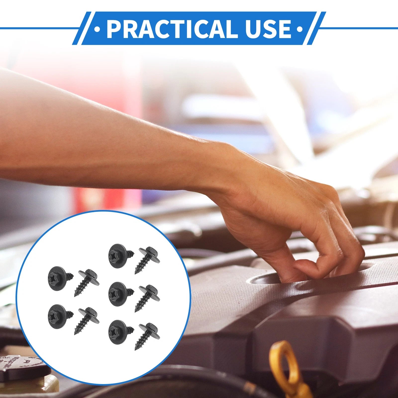 10 Pcs Fender Liner Splash Shield Bumper Cover Screw for Toyota Highlander (2014–2019)