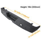 Heavy-Duty Rear Bumper w/ Sensor Hole for Silverado & GMC Sierra 1500 (2007–2018)