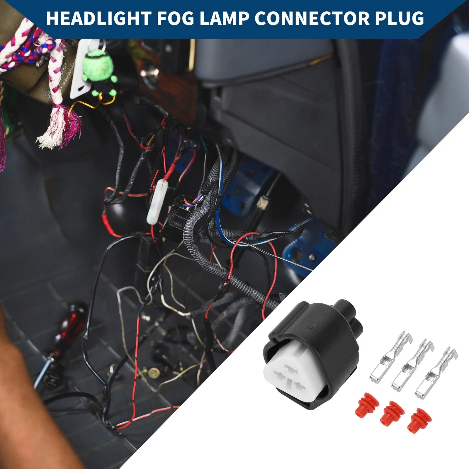 3 Pin Headlight Fog Lamp Connector Plug for Toyota 