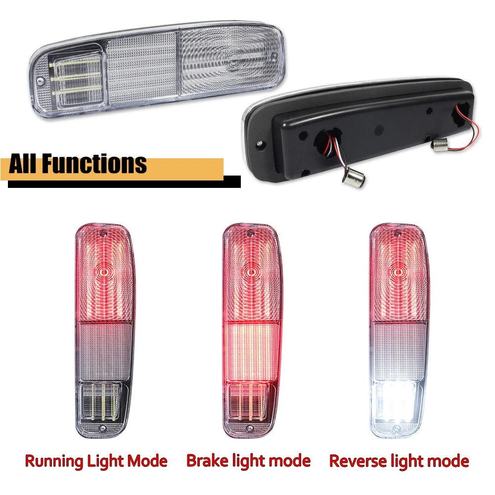 6 Clear LED Side Marker & Tail Lights for Ford Bronco Econoline Van