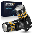 2X AUXITO 3157 3156 LED Amber Yellow Light Bulbs for Turn Signal Parking DRL