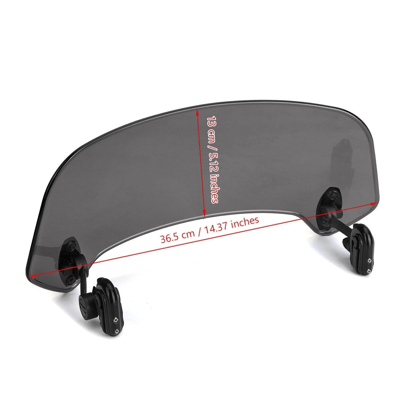 Universal Motorcycle Clip On Wind Deflector Screen Windshield Gray